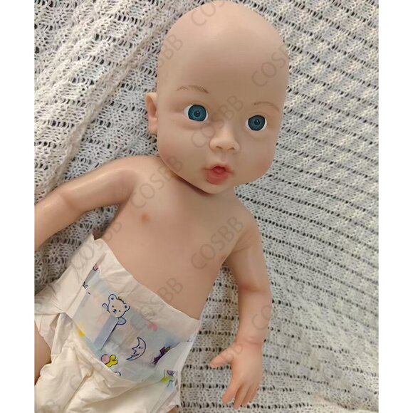45cm Open Eyes Newborn 6.71lbs Full Body Silicone Reborn Baby Girl Dolls - Picture 10 of 15